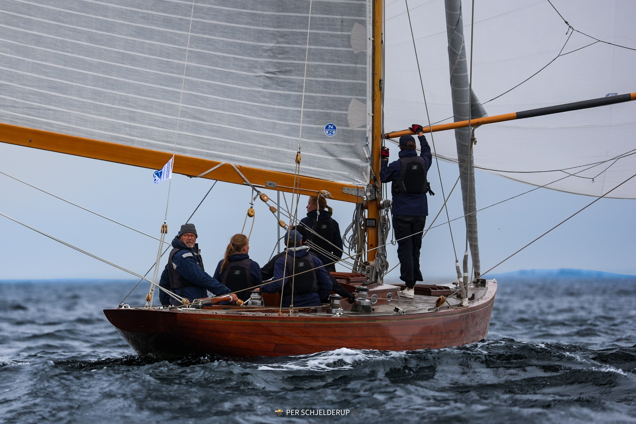 Aboard Vågspel between races, Helsinki.